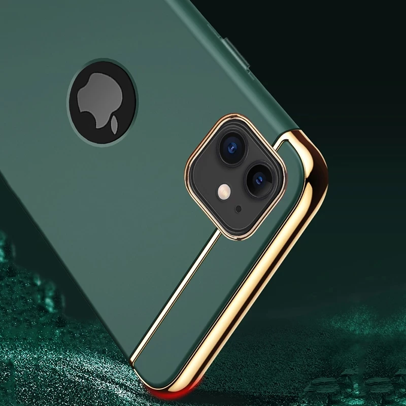 Luxury Hard Case for iPhone 11 12 13 14 Pro mini X Back Cover Xs Max XR Removable 3 in 1 Fundas Case for iPhone 8 7 Plus Bag