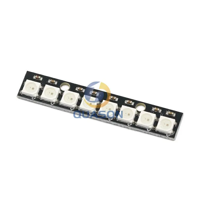 10Pcs 8Bits 8 Kanaals WS2812b 5050 Rgb Led Verlichting Ingebouwde Full Color-Driven Development Board