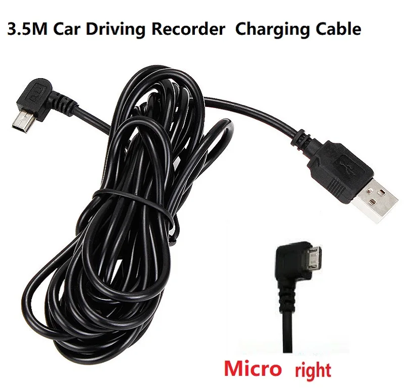 3.5M Micro auto dash cam oplaadkabel Mini TYPE-C GPS Navigator Overdracht Stekker kabel Auto Micro Mini Opladen netsnoer
