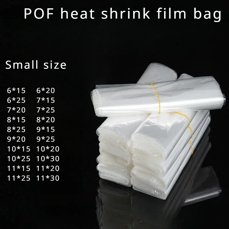 

6-11cm Width Small Size POF Heat Shrink Film Food Grade Environmentally Friendly Shrinkable Bag Books Cosmetics Sealing Membrane