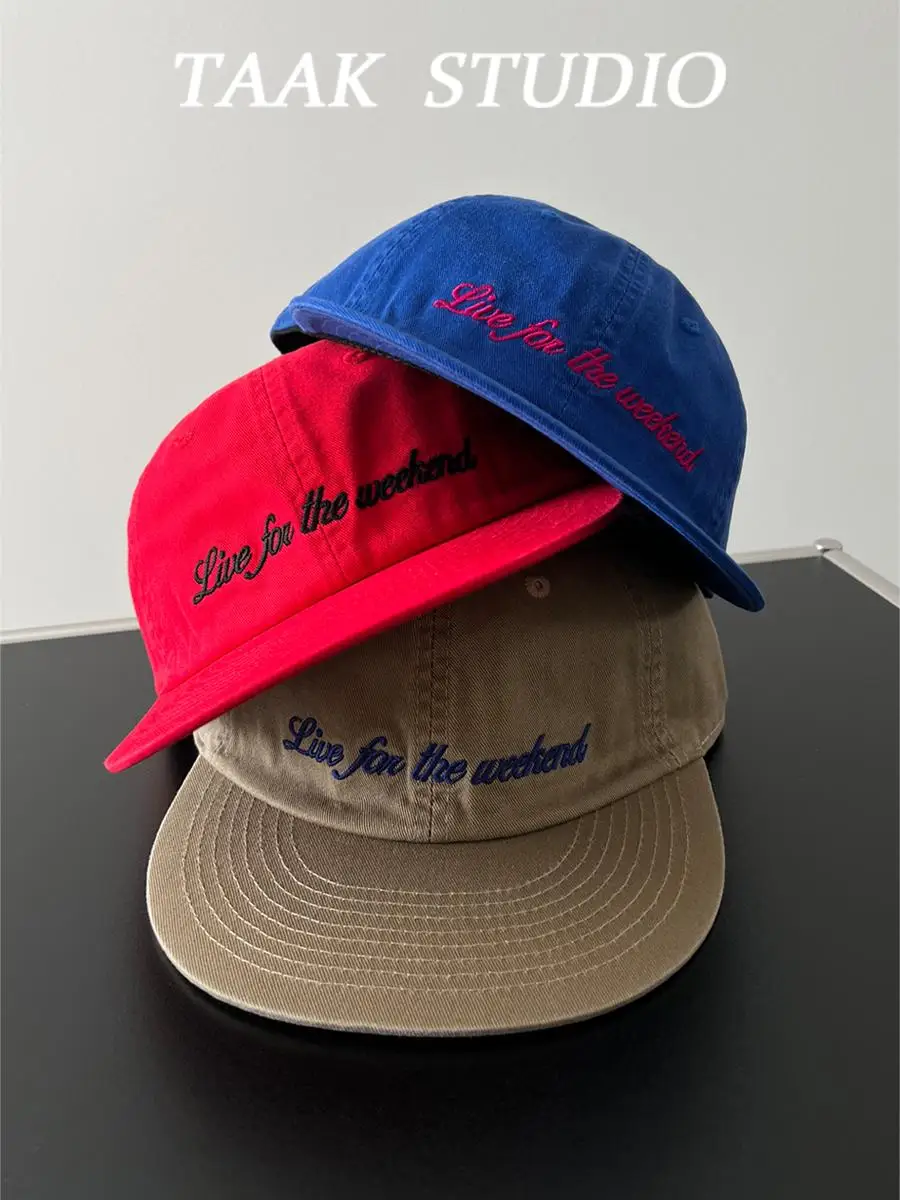 

Flat brim baseball cap spring and summer niche face small flat edge cap