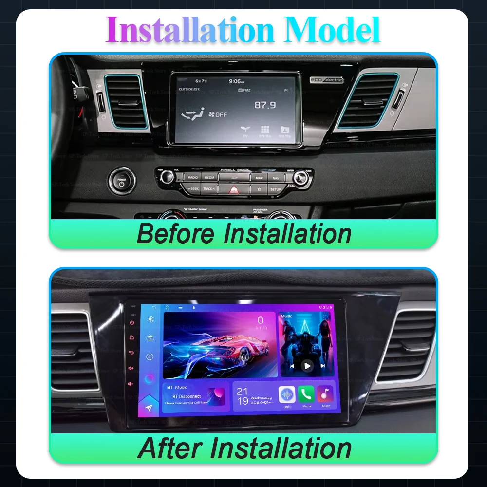 Android 16 For Kia Niro 2016 2017 2018 Car Radio Multimedia Video Player Gps navigation Stereo Head Unit Mirror Link 2din Rds 5g