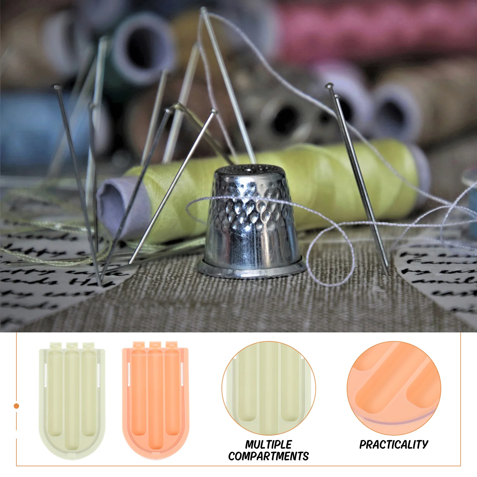 

4Pcs Delicate Sewing Needle Storage Boxes Plastic Pin Holder Case Portable Organizer for Quilting Embroidery Sewing Pin Kit