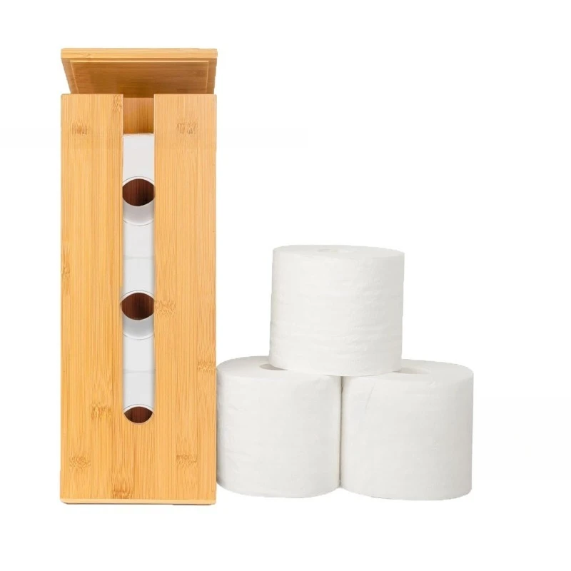 

Wooden roll paper box, bed and breakfast hotel bathroom tissue, storage box, vertical square toilet paper storage box