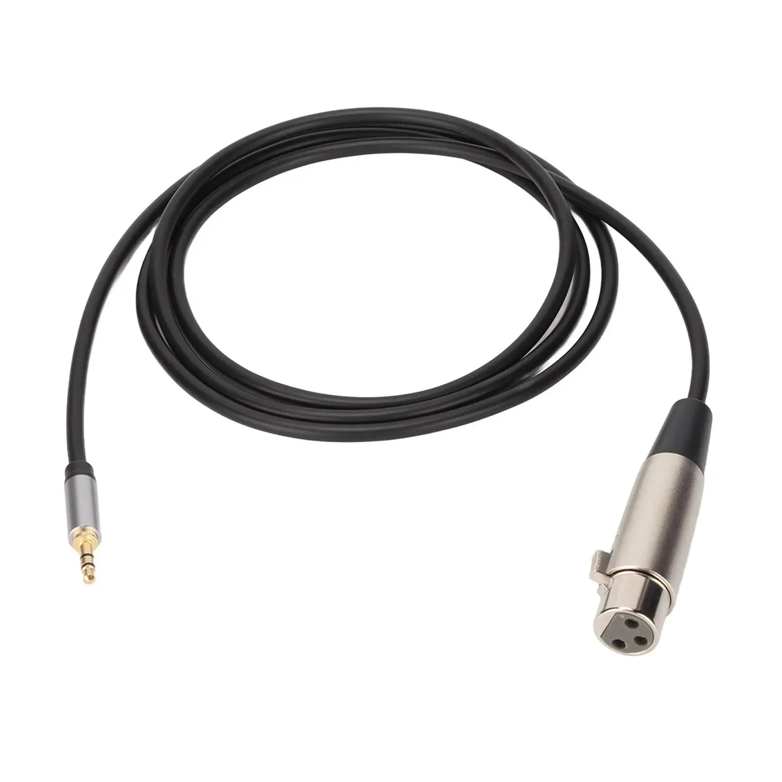 24K Gold Plated 3.5mm Male  XLR Female Sound Cable - Clear Audio Line for mixers , Plug & Play