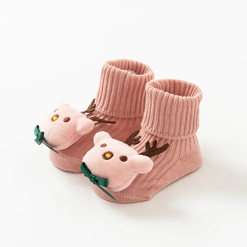 Baby Socks Spring and Autumn Non-slip Floor Socks Cute Cartoon Cotton 3D Doll Newborn Baby Toddler Socks 0-24 Months