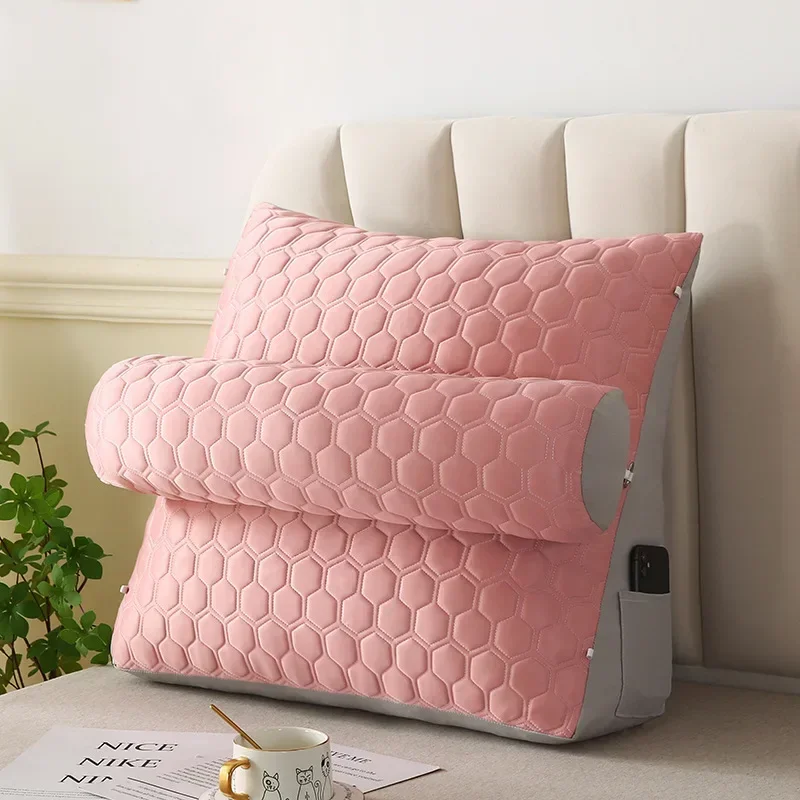 

1PC Triangle Reading Pillow Big Wedge Adult Backrest Cooling Latex Cushion Decorative Pillows for Bed Decor Cushion for Sofa