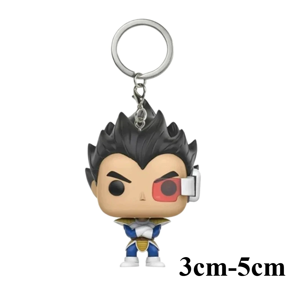 New Anime Pocket Keychain Goku Gohan Vegeta Piccolo Cute Vinyl Action Figure Toy Collection Model Gift - view 3