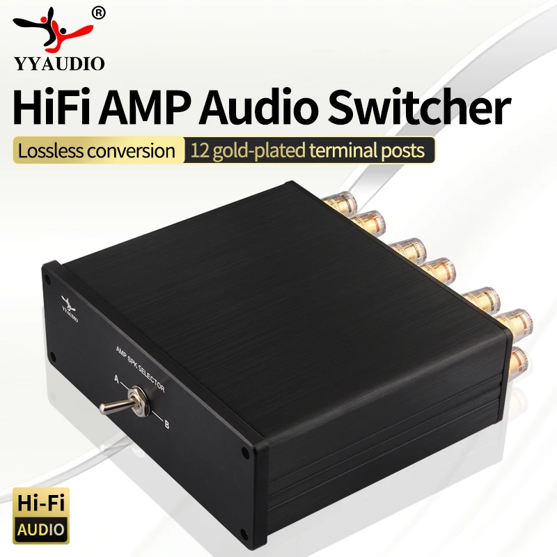 

HIFI Lossless Amplifier/Speaker 2 Input 1 Output Audio Signal Switcher Switch Selector HiFi Speaker Selector