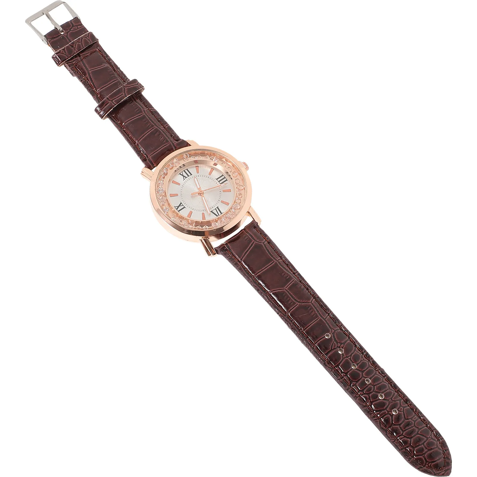 

Роскошные женские кварцевые часы с отделкой из страз, классический шикарный дизайн, идеальный подарок для нее, кофейный цвет