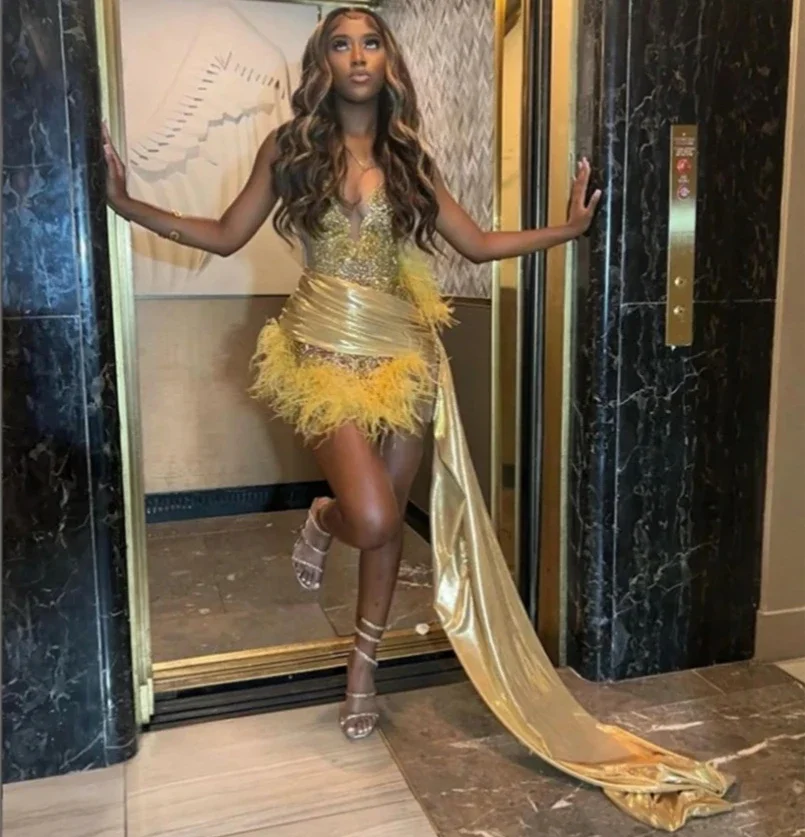 

Pink Luxury Short Prom Dress For Black Girls Crystals Women Birthday Party Dresses African Evening Gown Robe De 2026 Customized