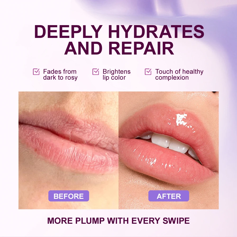 Instant Volume Lip Plumper Oil Dark Lip Removal Balm Plumping Moisturizing Reduce Lip Fine Line Lipstick Lip Gloss Makeup Care