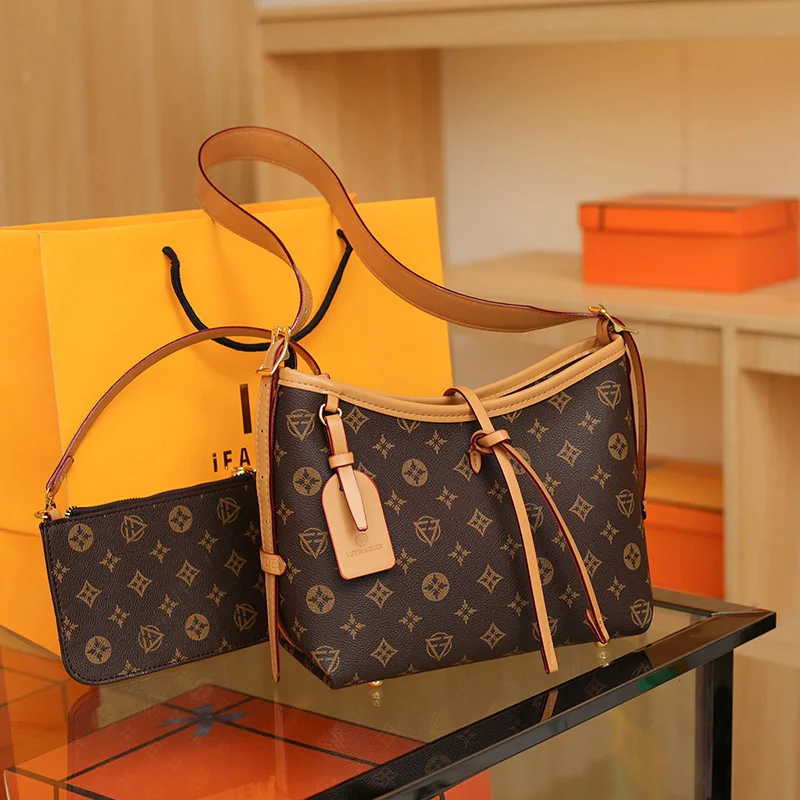 

Fashionable Retro Print Commuter Women's Crossbody Bag High-end Luxury Design Large Capacity Shoulder Bag for Daily Use