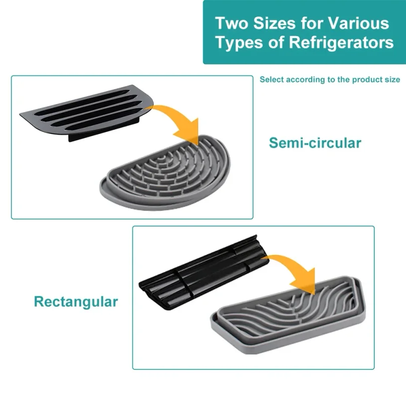 New Silicone Water Dispenser Tray Splash Proof Drainage Mat Refrigerator Drip Tray Cuttable Drain Tray for Drip Pad Accessories