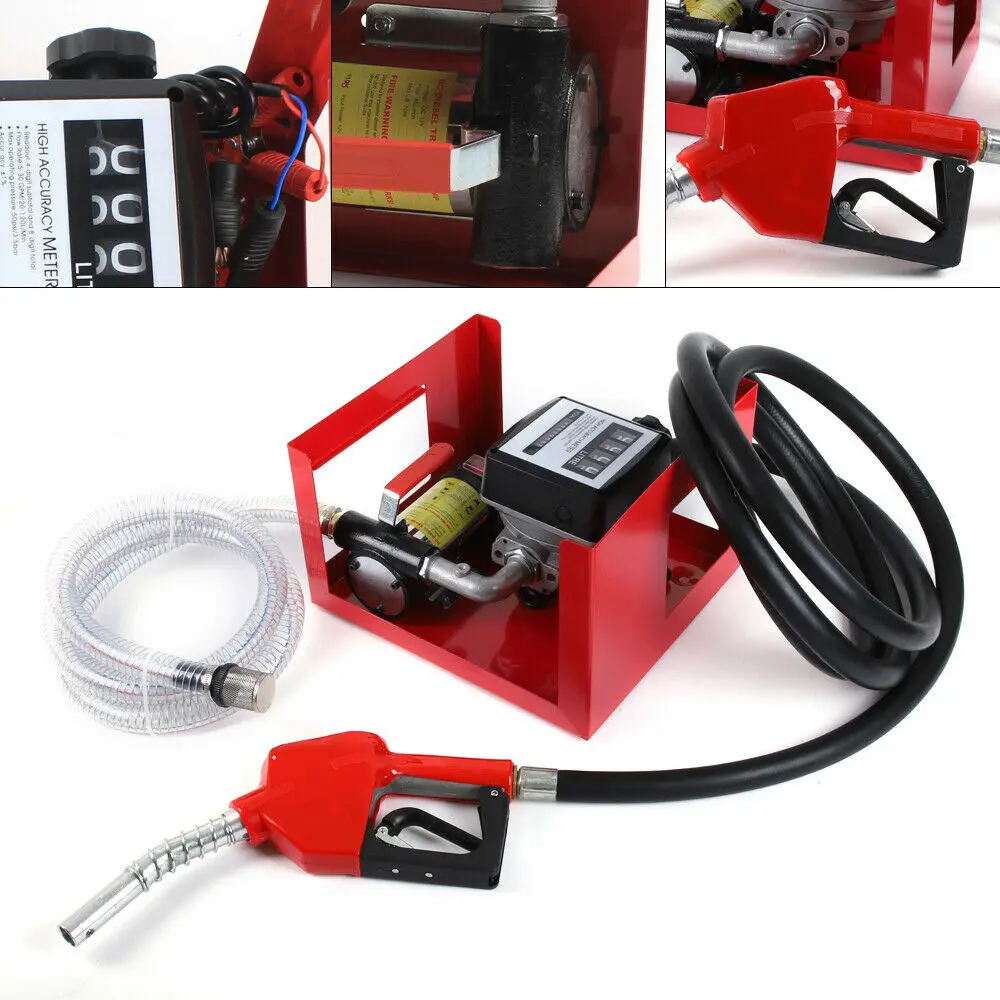 45/50/60L/min Bio Diesel Pump Fuel Oil Pump Self-priming Fuel Gun With Automatic Counter Pump