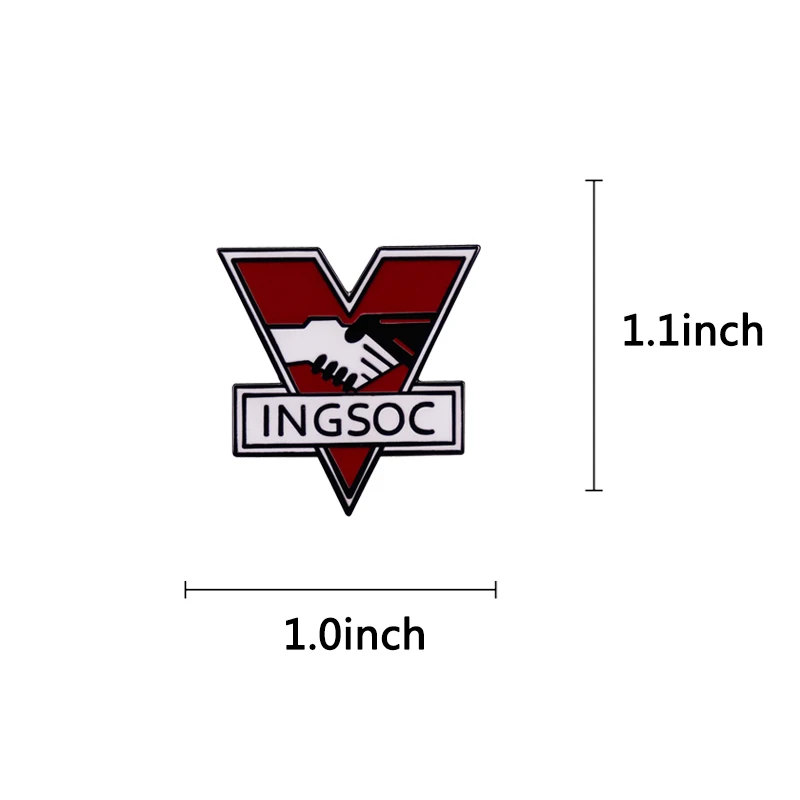 Ingsoc English Socialism enamel pin brooch badge Backpack Jewelry accessories War is Peace novel movie villain organization