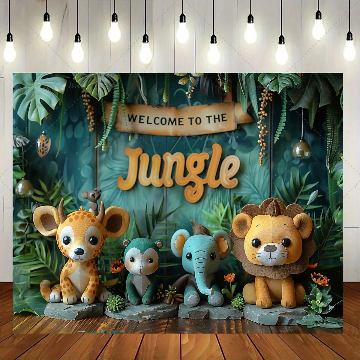 Jungle Animal Backdrop Jungle Party Decoration Wild One Safari Birthday Decorations Baby Shower Boy Girl 1st Birthday Background