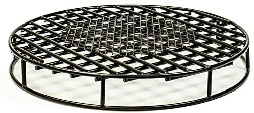 Fire Pit Grate with Ember Catcher - High Temperature Heavy Duty Steel Round Firegrate for Outdoor Pits and Camp