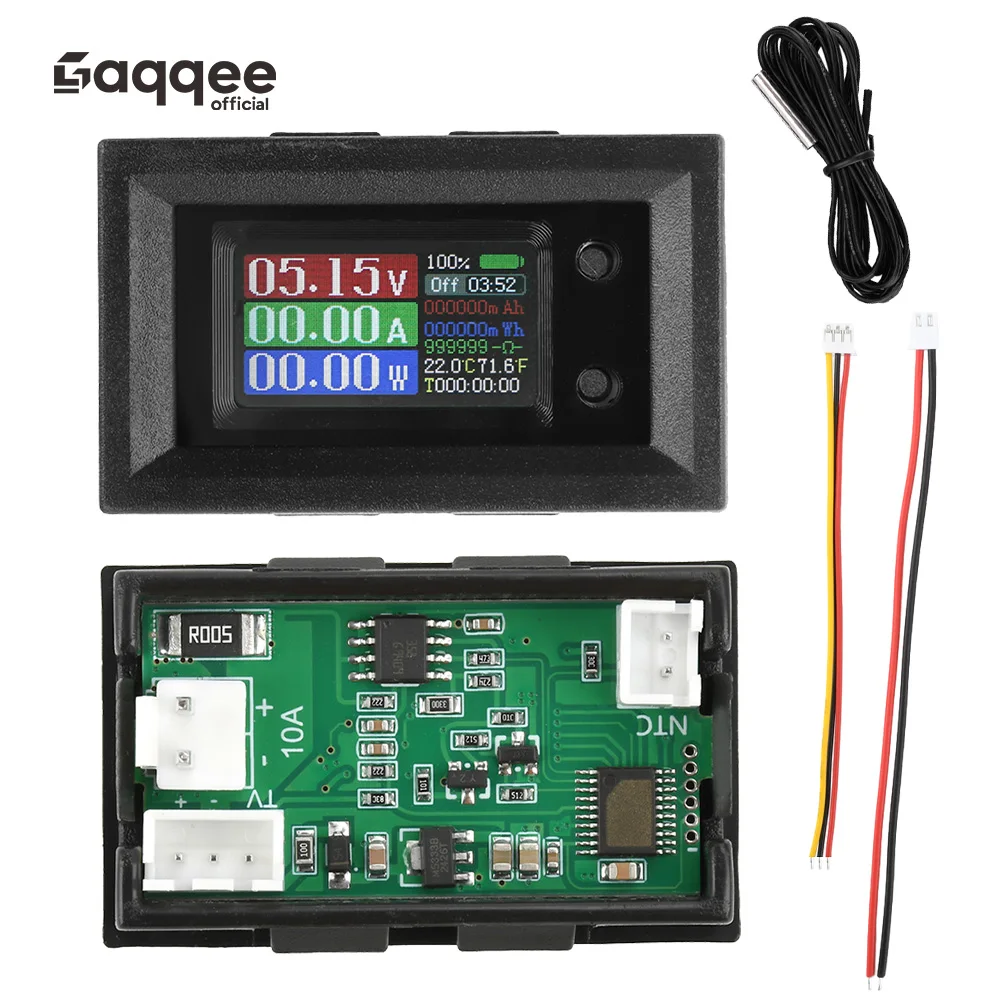 DC4-30V 10/50/100A 0.96-inch Color Screen Low Voltage Power Supply Voltage Current Power Multifunctional Measuring Instrument