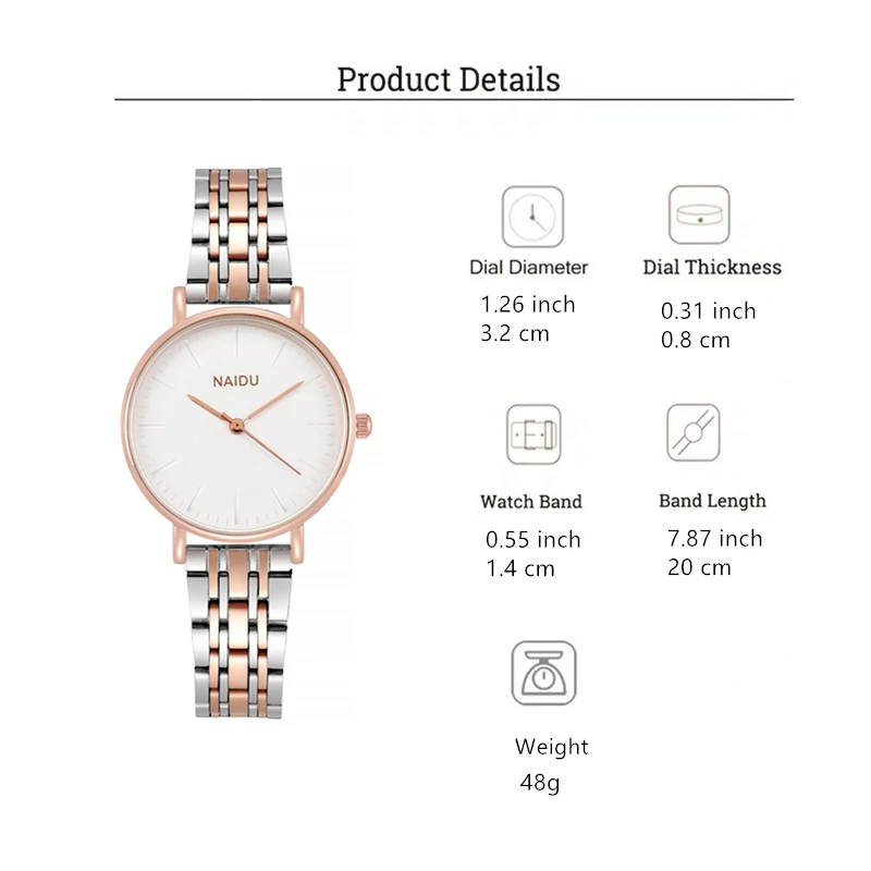 fashion luxury simple steel band quartz women dress watch