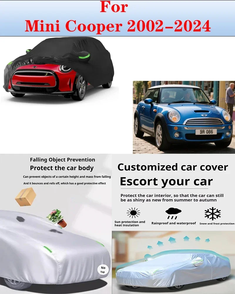 

Car Cover Compatible with Mini Cooper 2002-2024 Windproof All Weather Waterproof Sun Rain UV Dust Snow Protection Outdoor Cover
