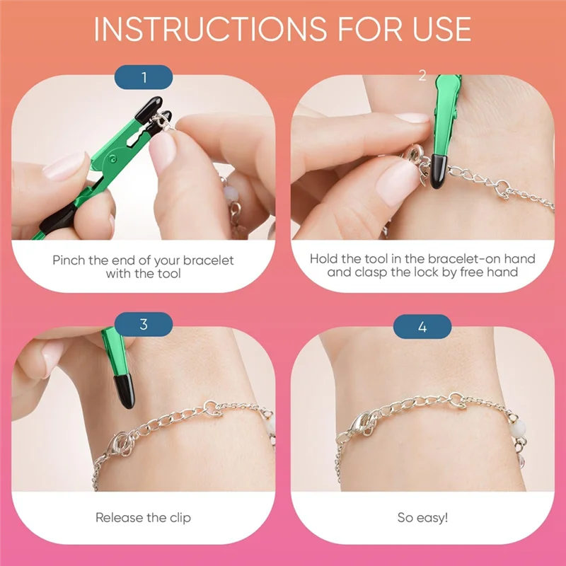

DHDL 3Pcs Bracelet Helper Tool - Fastener Tool For Bracelet, Necklace, Jewelry, Watch - Clip, Clasp Helper
