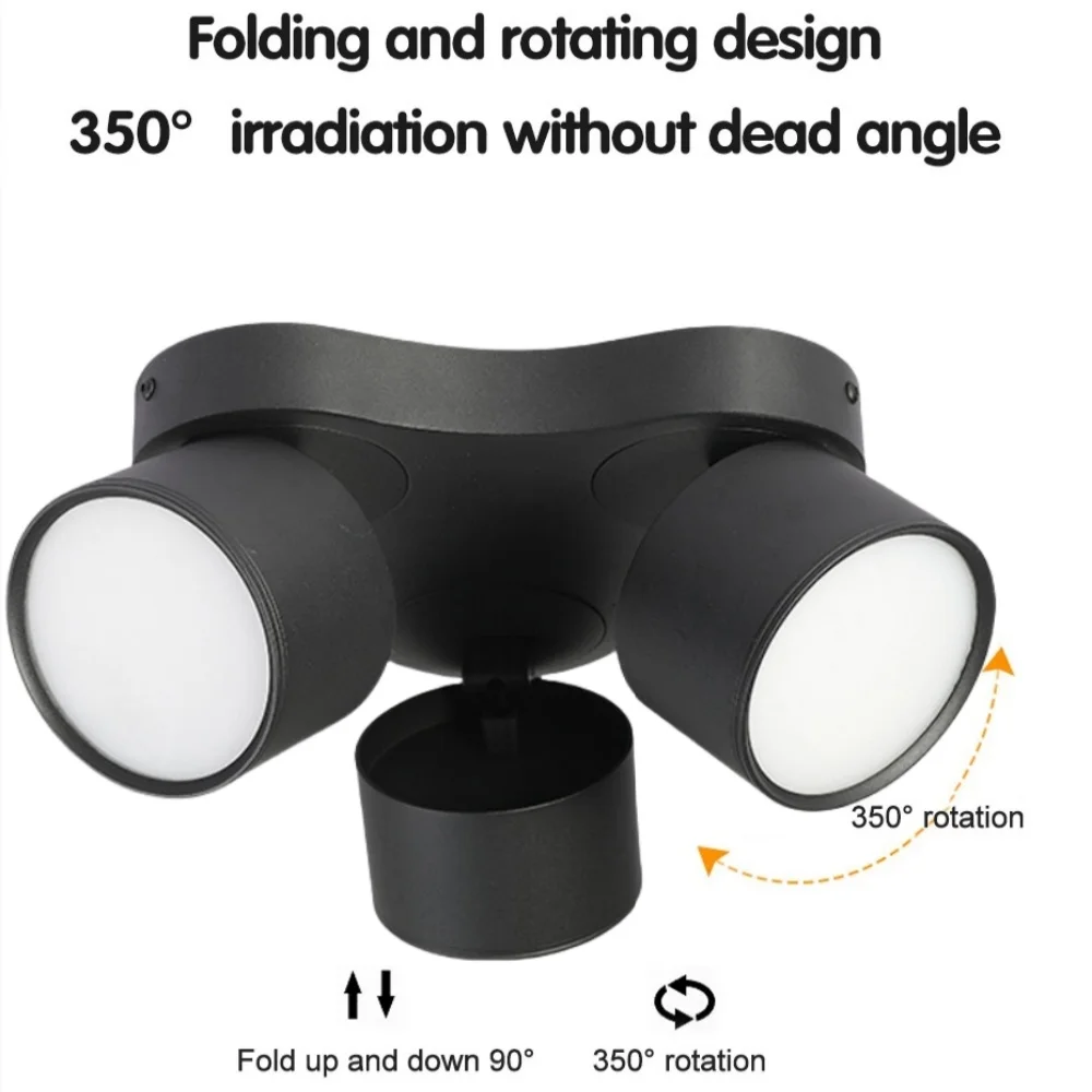 Dimmable Spot LED Ceiling Lamp Downlight Round Extendable Rotatable COB Spotlight Lamp Adjust for Home Living Show room Mall