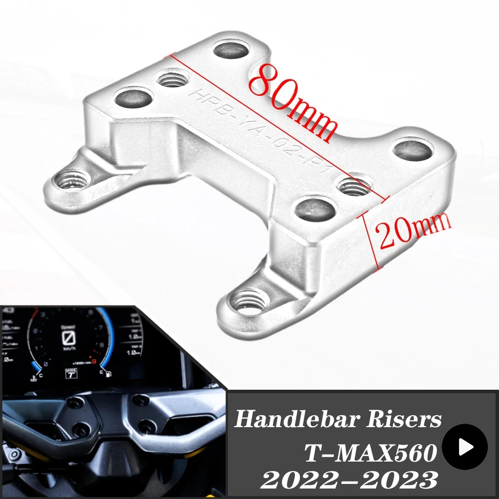 Elevador de manillar de motocicleta para Yamaha TMAX 560 T-MAX560 TMAX560, T-MAX, 560, 2022, 2023, nuevo, negro