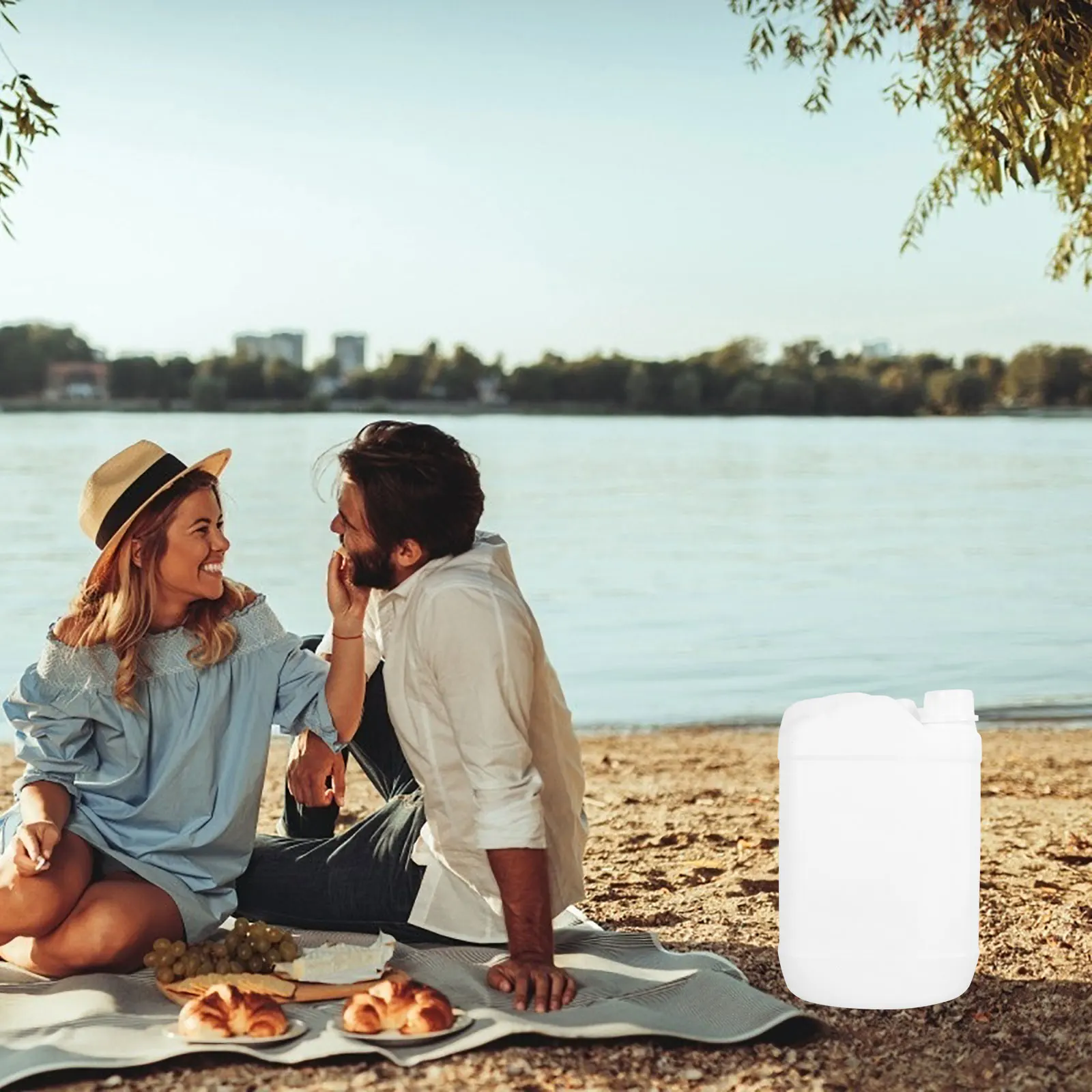 

Thickened Food Grade Plastic Sealed Bucket Large White Jug Honey Storage Container Milk Juice Bottle Multi-functional Leakproof