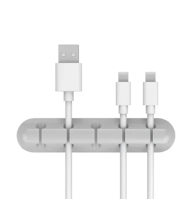 NNBILI Siliconen USB-kabelorganizer Kabelhaspel Desktop Tidy Management Clips Kabelhouder voor muis Hoofdtelefoon Draadorganizer