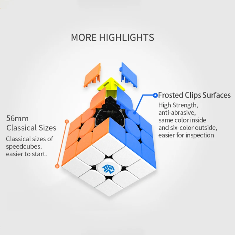 [CubeFun]GAN 356 R S RS 3x3x3 المكعب السحري 3x3 GAN356/356RS سرعة لغز هدية الكريسماس أفكار الاطفال لعب للأطفال غان الألغاز