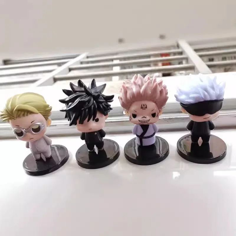 8 teile/satz Anime Jujutsu Kaisen Itadori Yuji Action Figur Gojo Satoru Modell Auto Dekor Geburtstag Geschenk Spielzeug