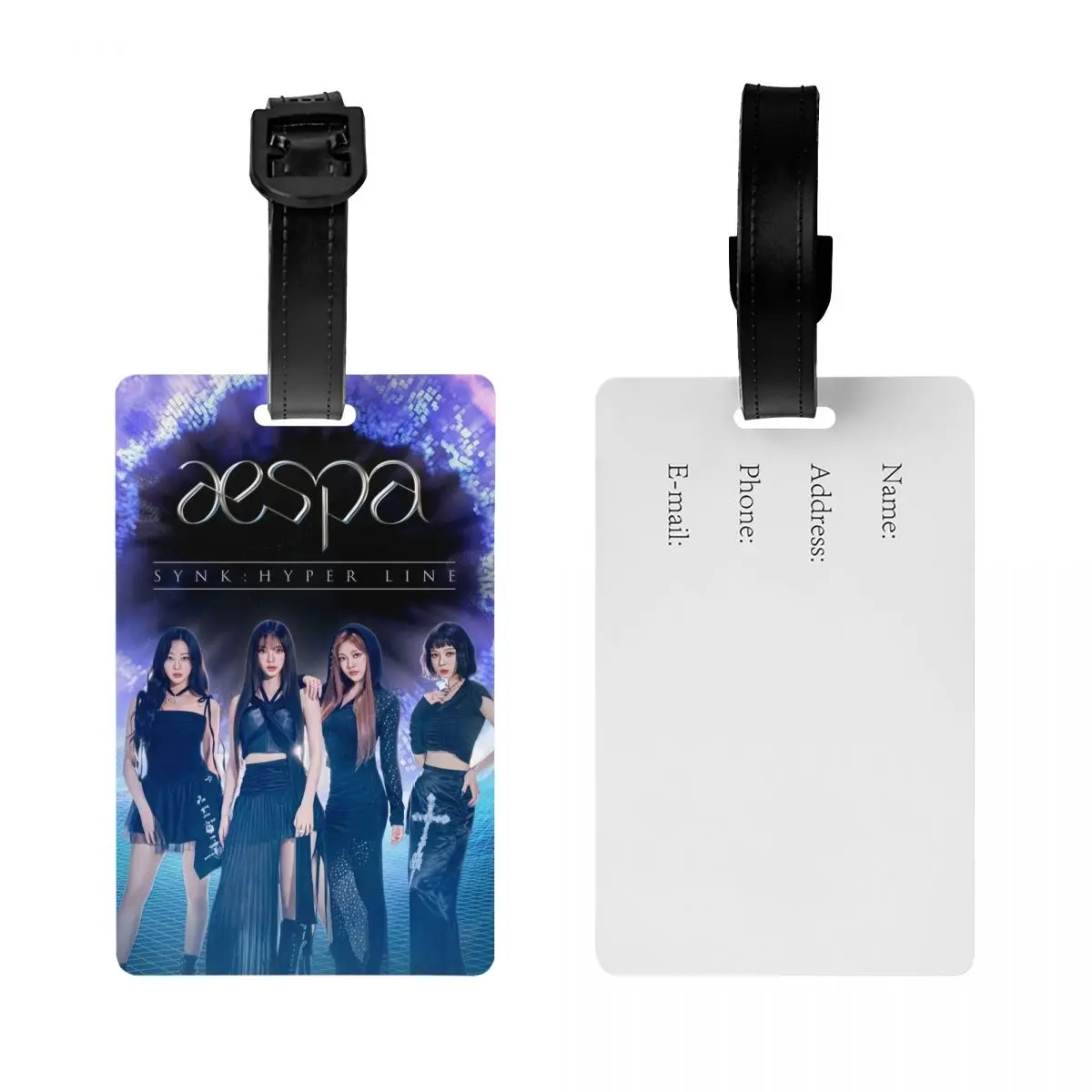 Custom Kpop A-Aespas Girls Karina Winter Giselle Ningning Luggage Tags for Travel Suitcase Privacy Cover ID Label