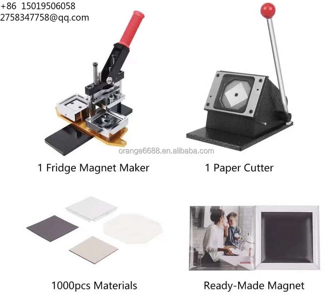 2*2Inch 50*50MM Manual Fridge Magnet Maker Machine Button Maker Button Machine Kit