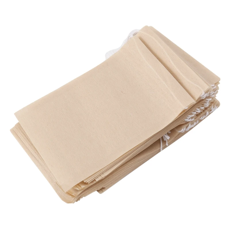 AA58 500 Pack Tea Filter Bags,Disposable Paper Tea Bag with Drawstring for Loose Leaf Tea,Coffee(Natural Color)