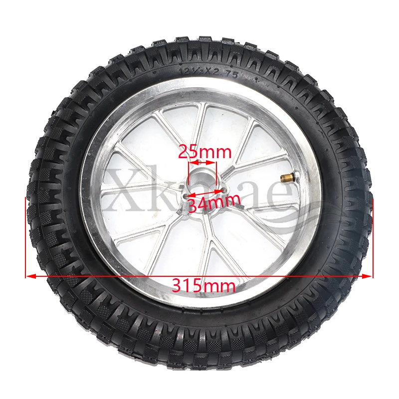 12 1/2 x 2.75 Front and Rear wheel assembly 12 1/2X2.75 tire for Razor Dirt Rocket MX350 MX400 Mini Dirtbike