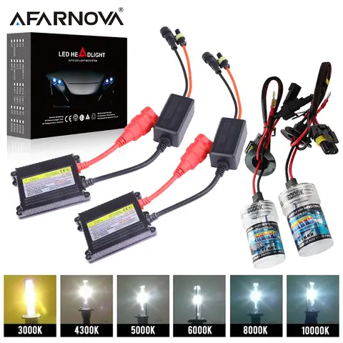 35W 55W H7 HID Xenon H11 LED Xenon Headlight Bulb Slim Ballast Kit 12V H1 H4 9005 9006 HID Kit 4300K 6000K Replace Halogen Lamp