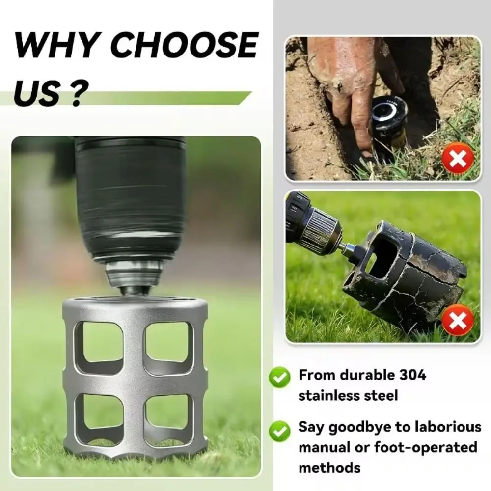Stainless Steel Trimmer Sprinkler Head Tough Efficiently Cuts Lawn Sprinkler Head Easy Attachment Engineered