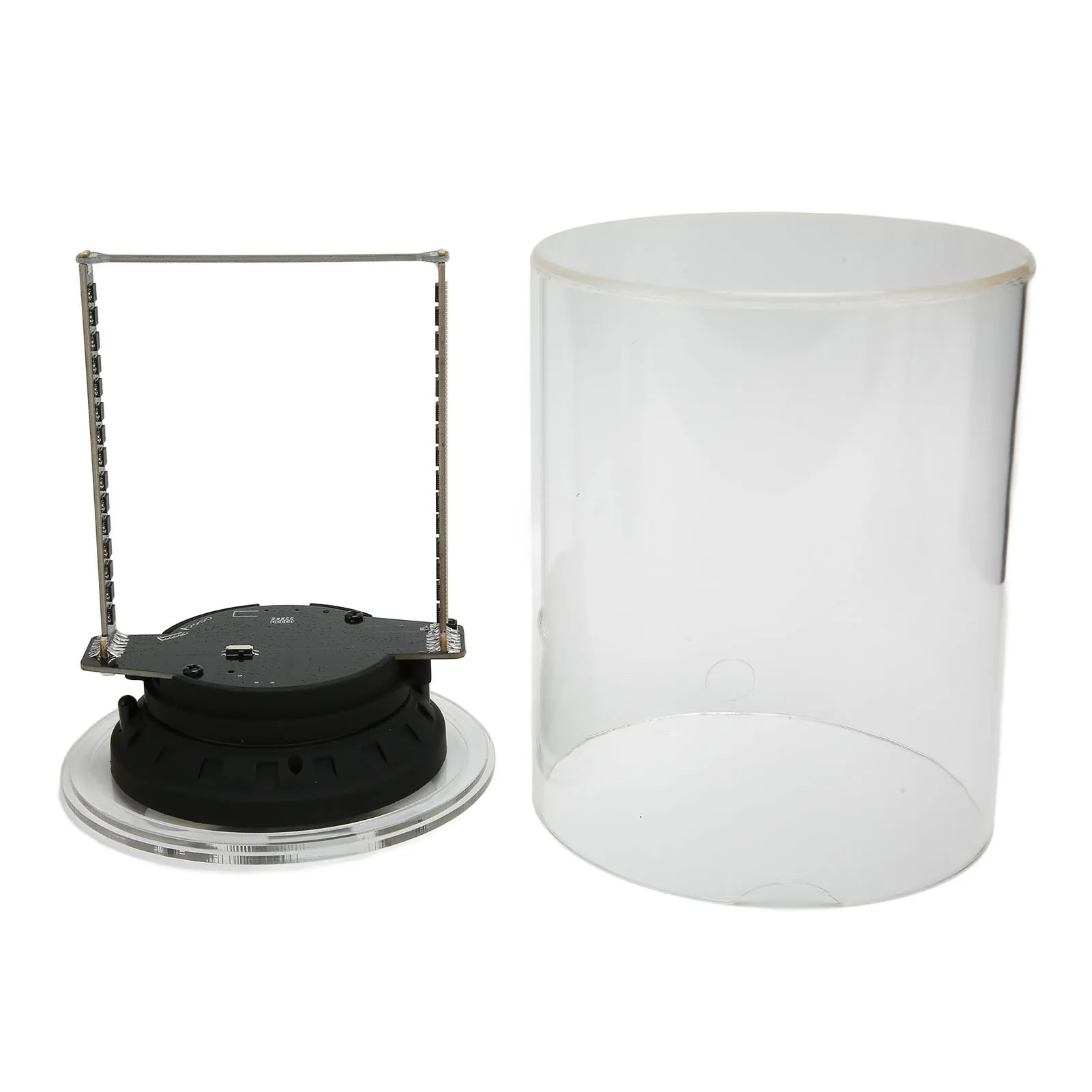 Wentylator Hologramowy 3D Wentylator Hologramowy 3D 160 LED Wbudowana Karta Pamięci 8GB Sterowanie Aplikacją WiFi Wyświetlacz Holograficzny z Przezroczystą Osłoną 3,9 cala