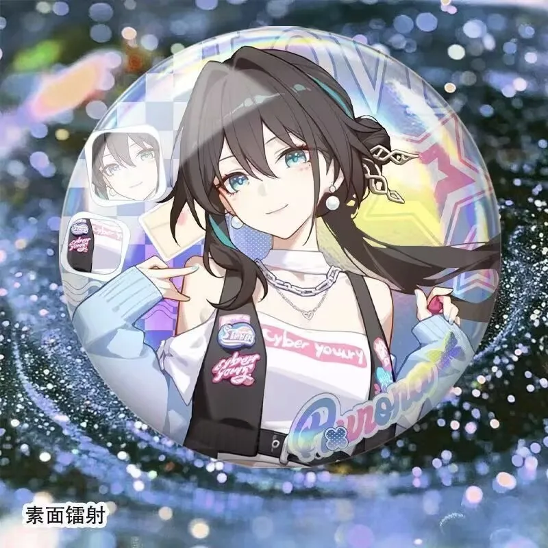 「ミラーフロー、ルアンメイ、ロビン、ファイアフライ」崩壊: スターレールウェイ、バジレーザー星空バッジ誕生日プレゼント、ギフト、コレクションブローチ