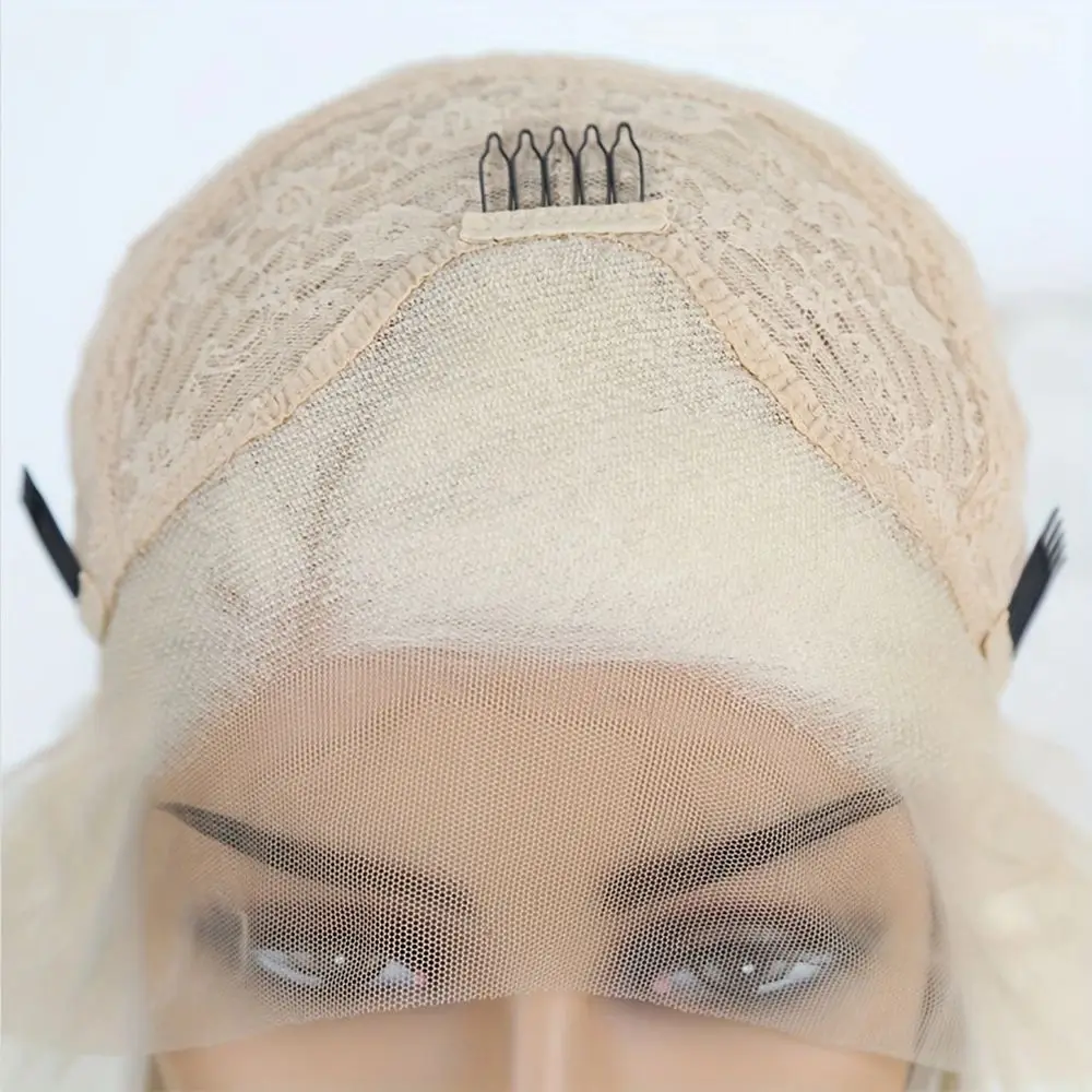 Heldere Bruine Lange Synthetische Pruik Water Wave Vrouwen Party Cosplay Lace Front Pruiken Nieuwe Mode Synthetische Pruik Dagelijkse Slijtage Pruiken