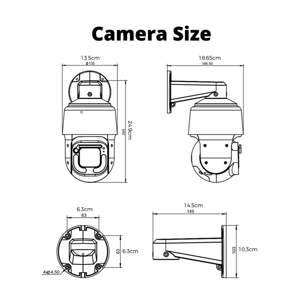 Videolink POE 8MP 30X Zoom Speed Dome Came 4K POE PTZ IP Camera IMX415 IR 100m Two Way Audio AI Humanoid Tracking - view 6