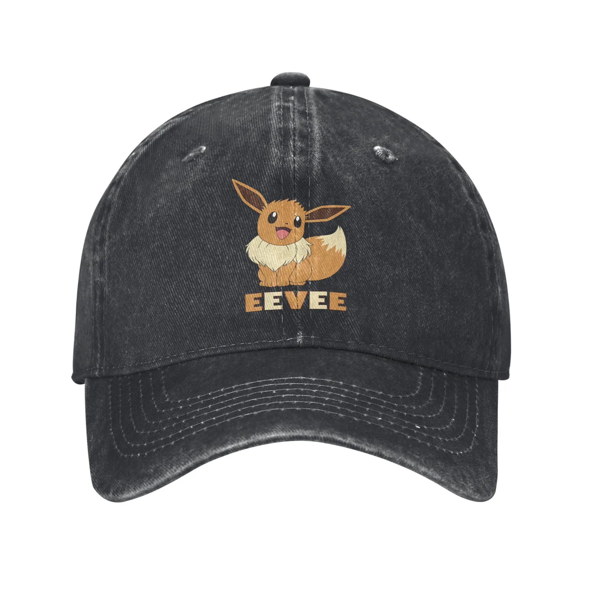 Pokemon Eevee Casual Baseball Cap  Tennis Skate Hip Hop Hats Summer Adjustable Unisex-Teens Trendy Baseball Caps
