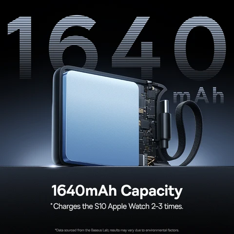 Магнитное беспроводное зарядное устройство Baseus 5 Вт для Apple Watch Встроенный кабель USB-C для Apple Watch S1-S10 SE SE2 Ultra2