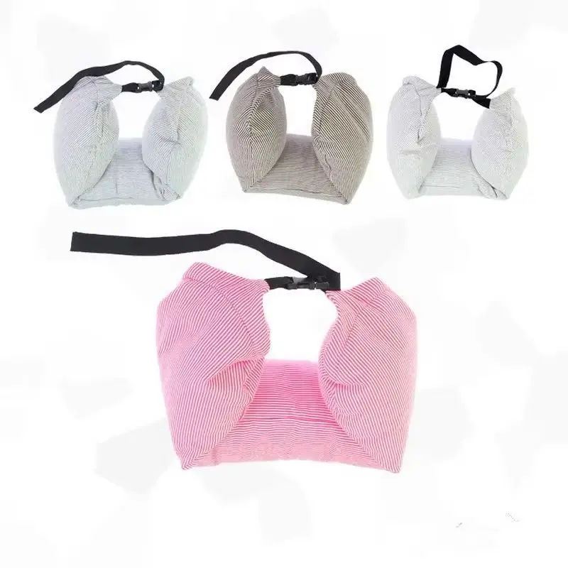 Waist support U-Shape Neck pillow stripes Slow Rebound Memory Foam Travel Pillow Headrest Office Car pillow travesseiro almohada