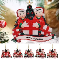 Personalisierte Familie von 2–6 Jahren, Weihnachtsornament, spähende Familie mit 6 Kugeln, individuelle Weihnachtsbaumdekoration, Ornament