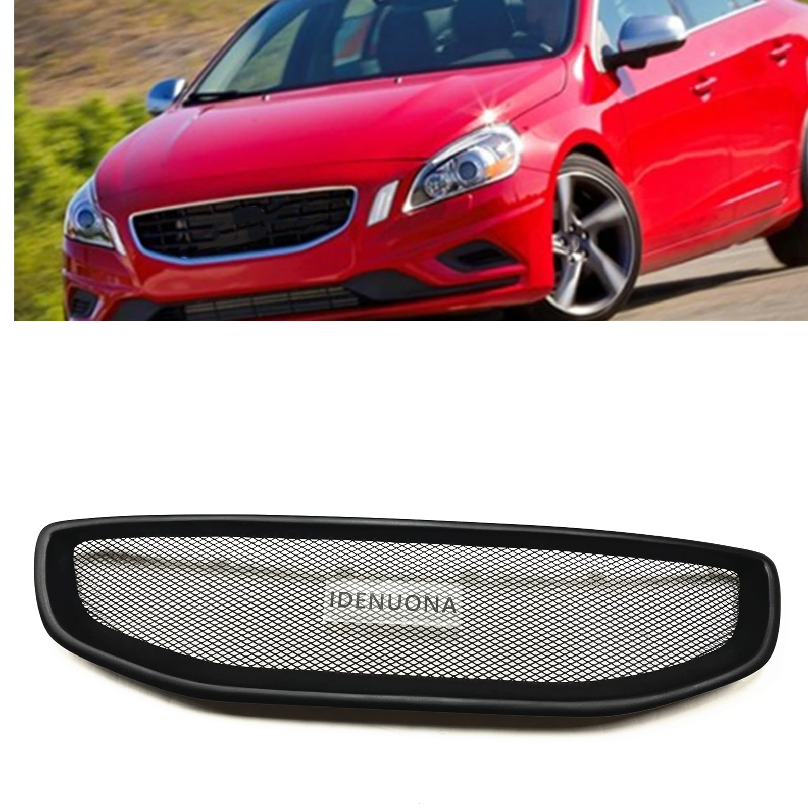 

Car Front Grille Grills Bumper Hood Mesh For Volvo S60 V60 Wagon Sedan 2011 2012 2013 Sport Style