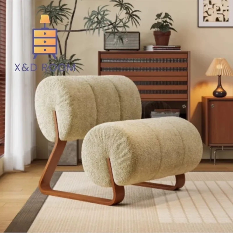 XD Nordic Style Mickey Lin Chair Home Bedroom Balcony Single Sofa Chair Designer Style Living Room Lazy And Casual Sofa 2025