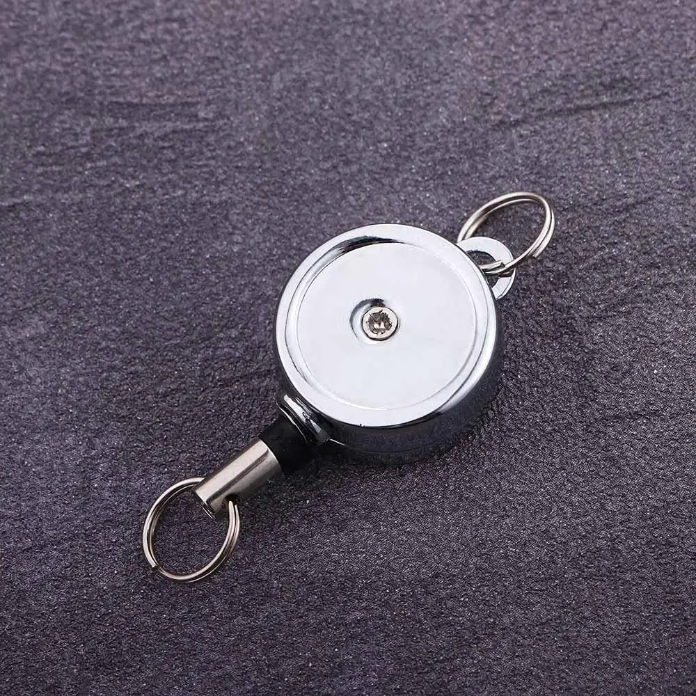 1PCS Retractable Anti-Lost Organizer ID Lanyard Key Ring ID Card Holder Key Chain Badge Holder Badge Reel Clip