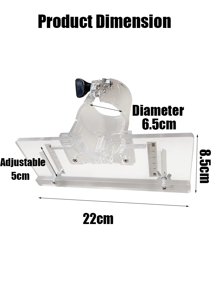 Wood Router Slotting Locator 2 in 1 Slotted Base & Fastening Bracket, Handheld Edge Trimmer Milling Cutting